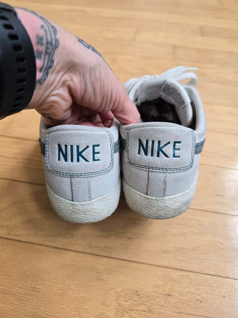 Nike | SB Zoom Blazer Low 'Summit White Deep Jungle' skater sneakers | MENS 9.5 - Picture 8 of 11